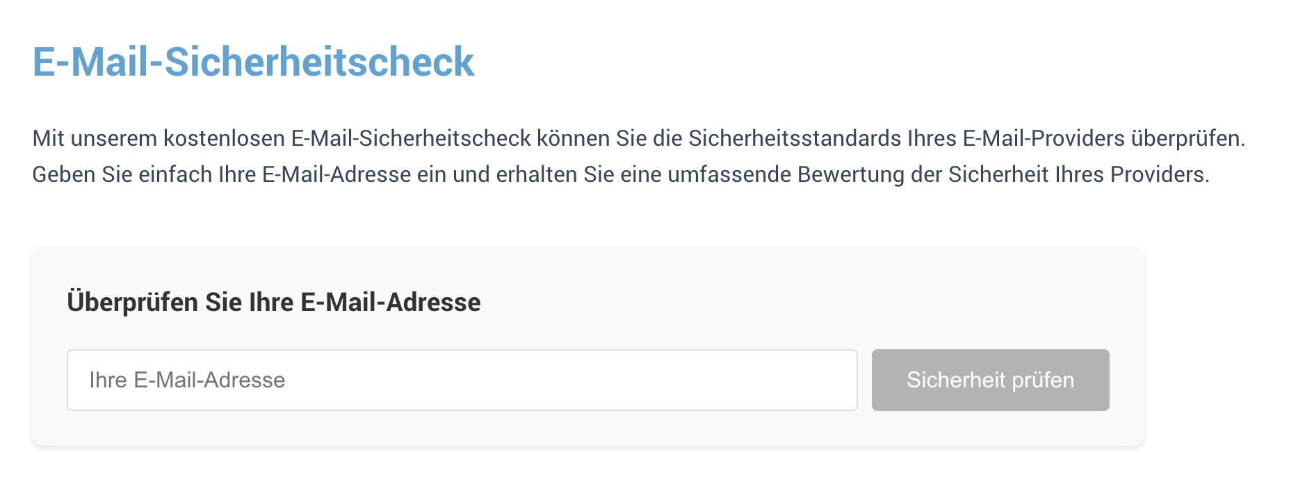 E-Mail-Sicherheitscheck